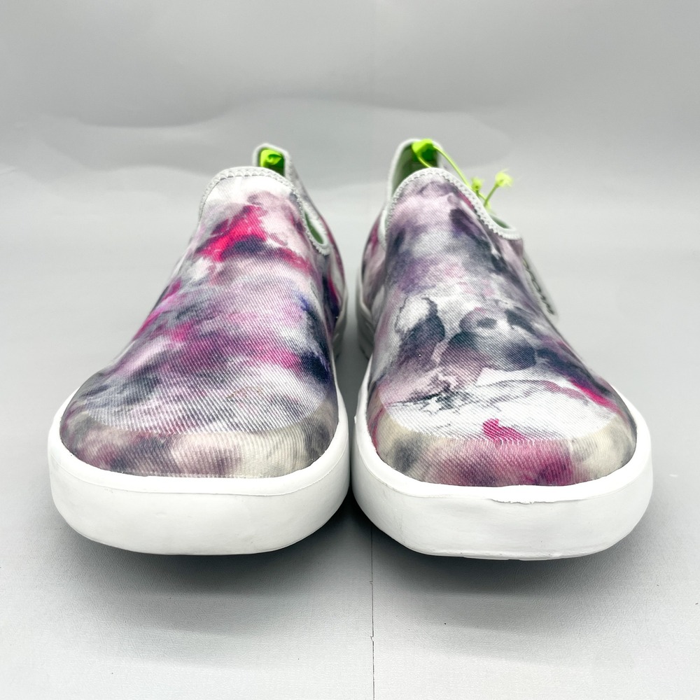 OOFOS Womens 8.5 OOmg Eezee Tie Dye Pink Recovery Shoes Slip On Sneakers Comfort - Picture 2 of 12